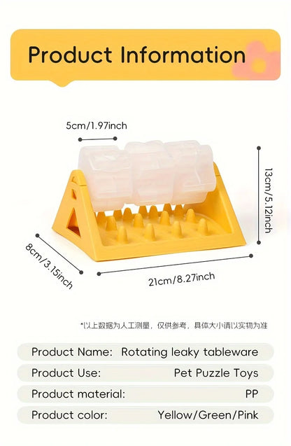 Interactive Dog Food Dispenser Toy - Puzzle Feeder with Leak-Proof Design, Slow-Feeding Design & Durable PP Material for Dogs