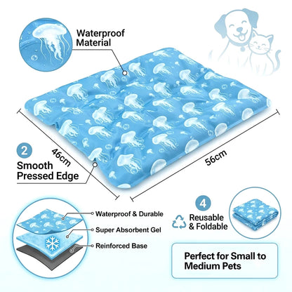 Pet Cooling Mat, Multiple Sizes, Extra Thick Summer Pad for Dogs & Cats, Waterproof Bite-Resistant Non-Permeable Sleeping Mat