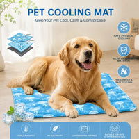 Pet Cooling Mat, Multiple Sizes, Extra Thick Summer Pad for Dogs & Cats, Waterproof Bite-Resistant Non-Permeable Sleeping Mat